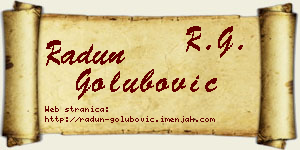 Radun Golubović vizit kartica